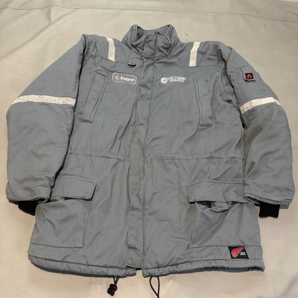 Red Wing FR Work Jacket Men Gray Flame Resistant Ultrasoft Westex Coat-2XLT Tall